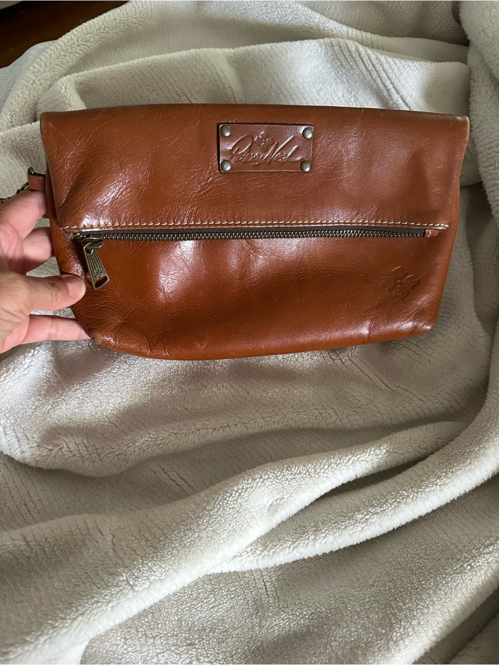 Patricia Nash brandLeather Travel Dopp Kit - Brown